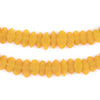 Gold Football-Shaped Java Glass Beads (4x10mm)