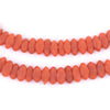 Orange Football-Shaped Java Glass Beads (4x10mm)