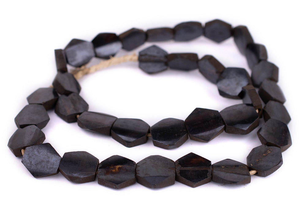 Black Kenya Bone Beads (Hexagon) - The Bead Chest