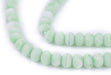 Green & White Binta Banji Kakamba Beads (5x8mm) - The Bead Chest