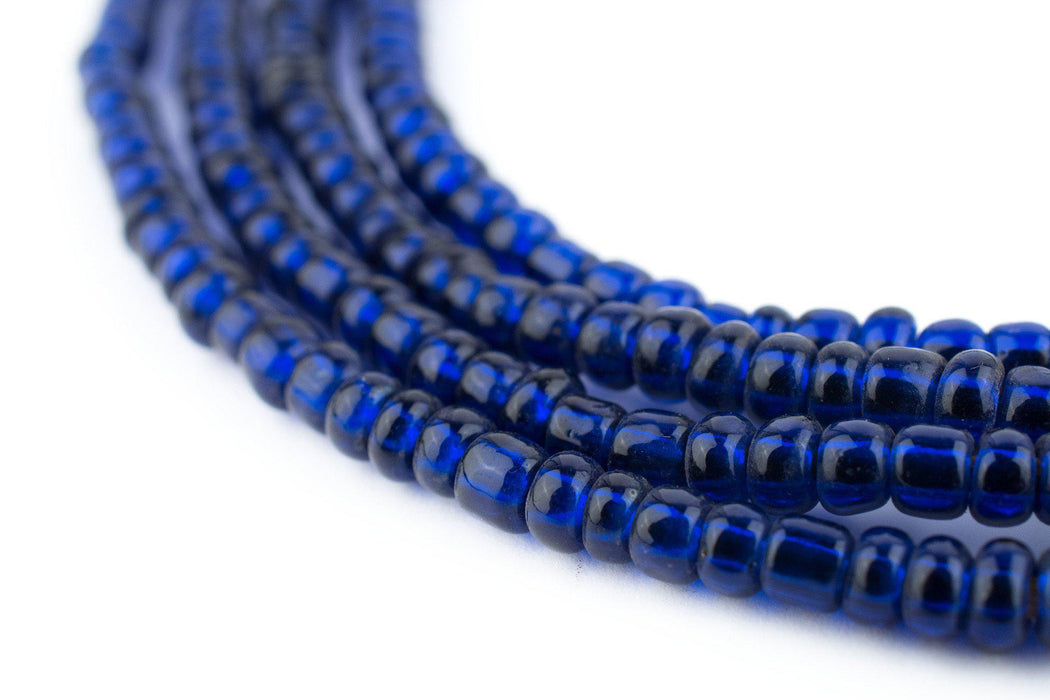 Translucent Blue Kenya Seed Beads (4mm) - The Bead Chest