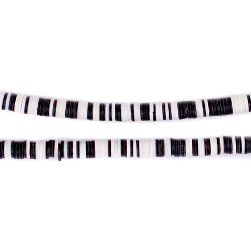 Black & White Vinyl Phono Record Beads (4mm) - The Bead Chest