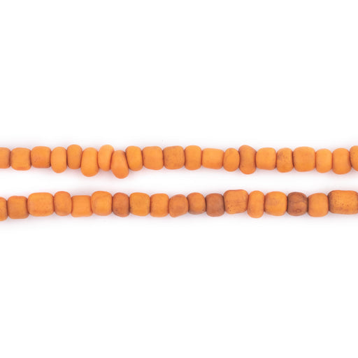 Orange Java Glass Seed Beads (4mm, 48" Strand)