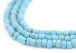 Baby Blue Java Glass Seed Beads (4mm, 48" Strand) - The Bead Chest
