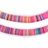 Pink Medley Vinyl Phono Record Beads (8mm)