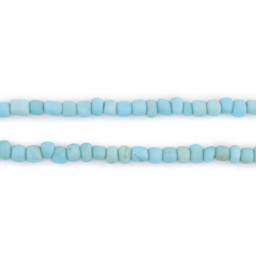 Baby Blue Java Glass Seed Beads (4mm, 48" Strand)