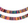 Rainbow Vinyl Phono Record Beads (6mm)