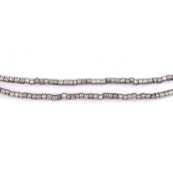 Silver Double Heishi Beads (2mm) - The Bead Chest