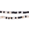 Black & White Java Glass Seed Beads (4mm, 48