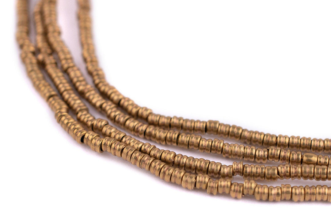 Antiqued Brass Double Heishi Beads (2mm) - The Bead Chest