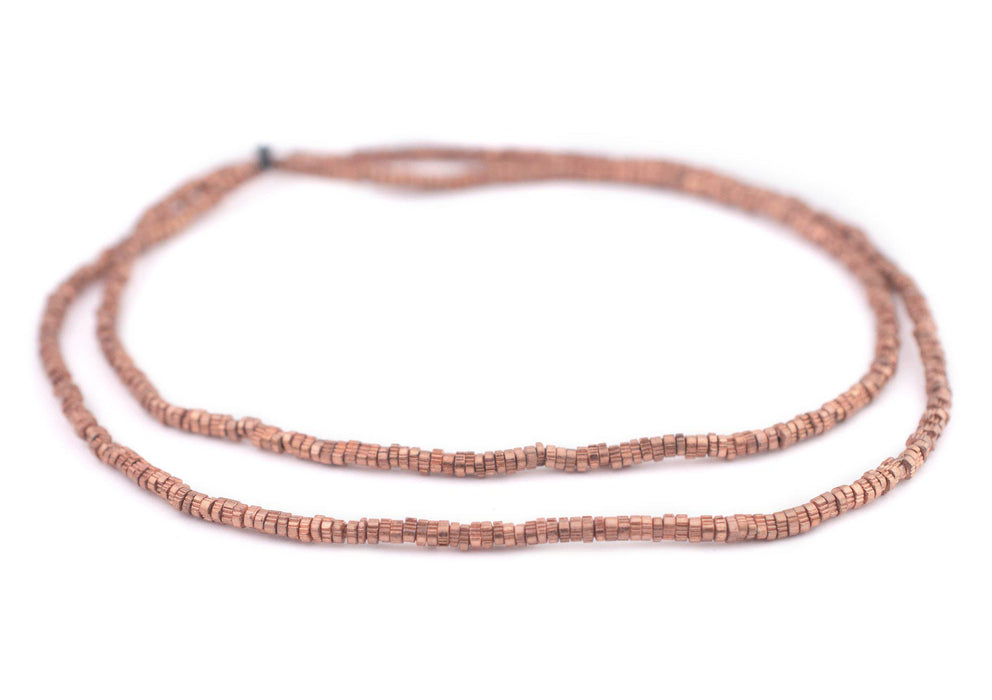 Copper Triangular Gear Heishi Beads (3mm) - The Bead Chest