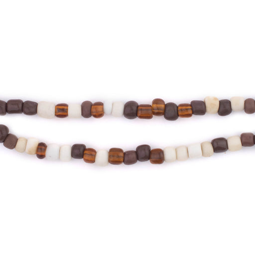 Brown Medley Java Glass Seed Beads (4mm, 48" Strand) - The Bead Chest