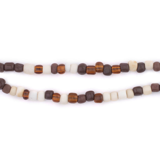Brown Medley Java Glass Seed Beads (4mm, 48" Strand)