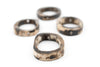 Rustic Grey Camel Bone Ring Beads (Set of 4)