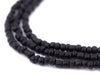 Black Java Glass Seed Beads (4mm, 48" Strand) - The Bead Chest