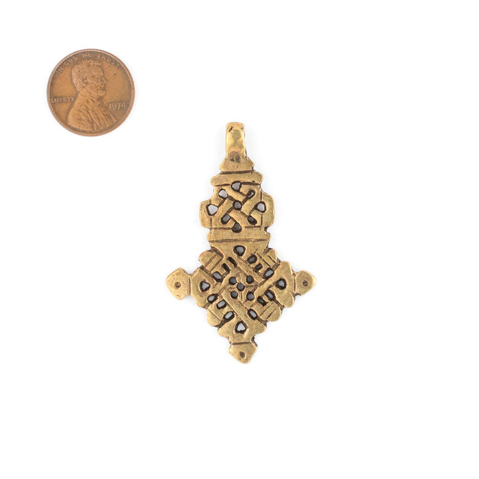 Bronze Ethiopian Coptic Cross Pendant (Medium) - The Bead Chest