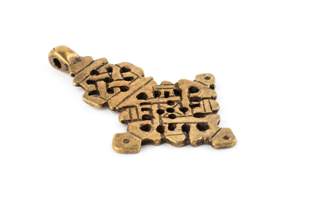 Bronze Ethiopian Coptic Cross Pendant (Medium) - The Bead Chest