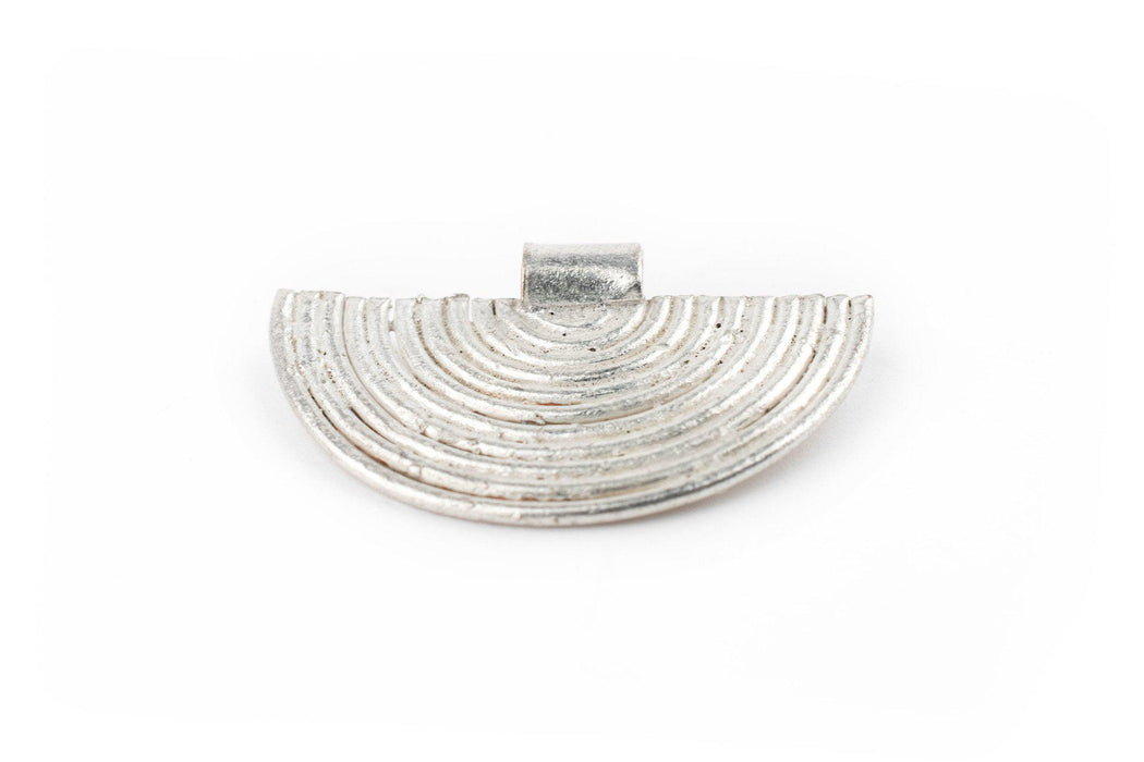 Ethiopian Half Moon Silver Pendant (17x28mm) - The Bead Chest