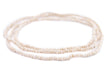 Vintage-Style White Java Glass Seed Beads (4mm, 48" Strand) - The Bead Chest