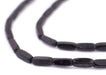 Midnight Black Faceted Rectangle Beads (8x3mm) - The Bead Chest