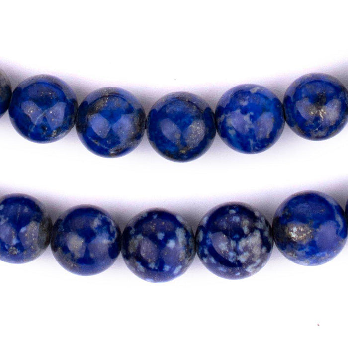 Natural Round Lapis Lazuli Beads (10-12mm) - The Bead Chest