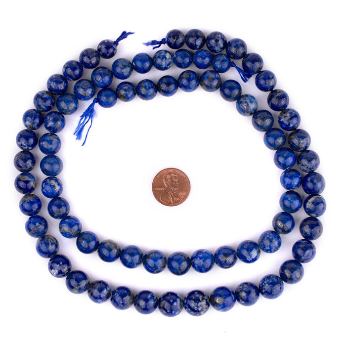 Natural Round Lapis Lazuli Beads (10-12mm) - The Bead Chest