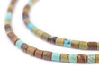 Earth Green Cylindrical Turquoise Beads (4mm) - The Bead Chest