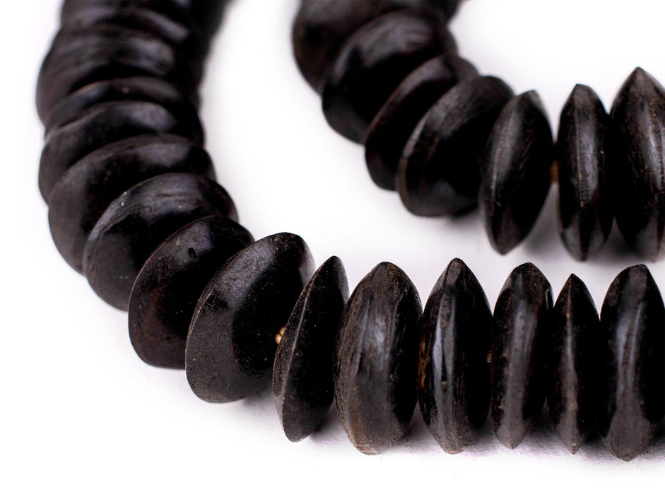 Black Kenya Bone Beads (Saucer) - The Bead Chest