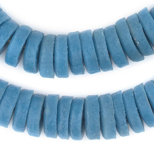 Turquoise Ashanti Glass Disk Beads (18mm) - The Bead Chest