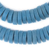 Turquoise Ashanti Glass Disk Beads (18mm)
