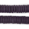 Purple Ashanti Glass Disk Beads (18mm)