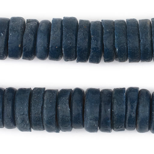 Teal Ashanti Glass Disk Beads (18mm) - The Bead Chest