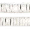 White Ashanti Glass Disk Beads (20mm)