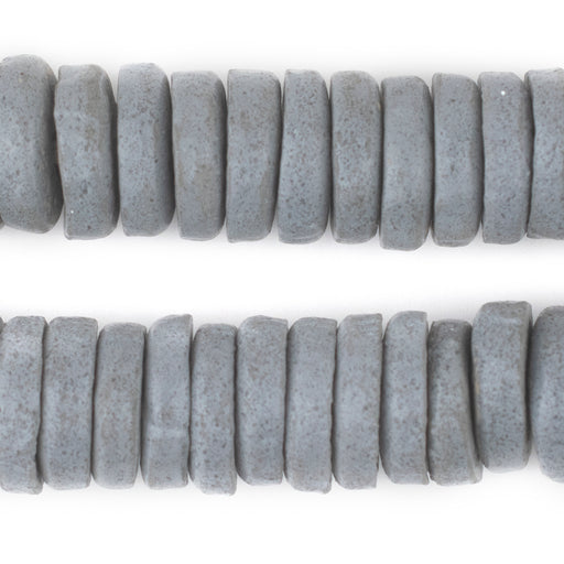Grey Ashanti Glass Disk Beads (20mm)