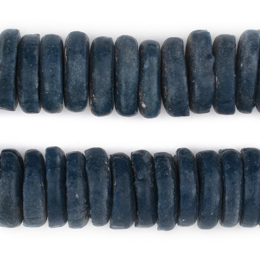 Teal Ashanti Glass Disk Beads (20mm)