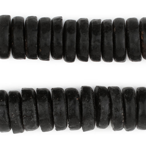 Black Ashanti Glass Disk Beads (20mm)