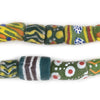 Green Medley Krobo Beads (Long Strand)