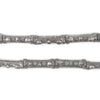 Silver Ivory Coast Baule Tube Beads (19x7mm)