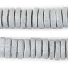 Light Grey Ashanti Glass Disk Beads (20mm)