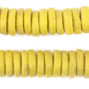 Yellow Ashanti Glass Disk Beads (20mm)