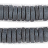 Dark Grey Ashanti Glass Disk Beads (20mm)