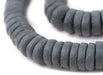 Dark Grey Ashanti Glass Disk Beads (20mm) - The Bead Chest