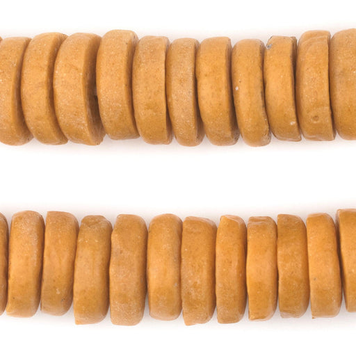 Orange Ashanti Glass Disk Beads (20mm)