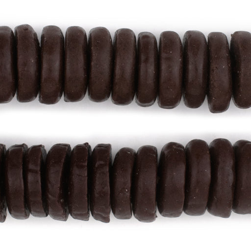 Brown Ashanti Glass Disk Beads (20mm)