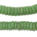 Lime Green Ashanti Glass Disk Beads (14mm) - The Bead Chest