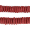 Red Ashanti Glass Disk Beads (14mm)