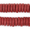 Red Ashanti Glass Disk Beads (20mm)