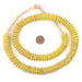 Yellow Ashanti Glass Disk Beads (14mm) - The Bead Chest