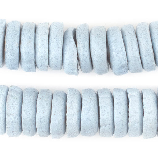 Light Aqua Ashanti Glass Disk Beads (20mm)