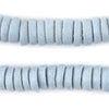 Light Aqua Ashanti Glass Disk Beads (14mm)